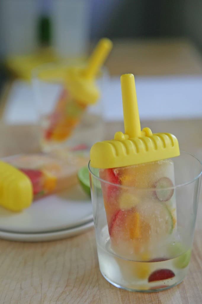 Mango-Lime White Sangria Popsicles | BourbonAndHoney.com