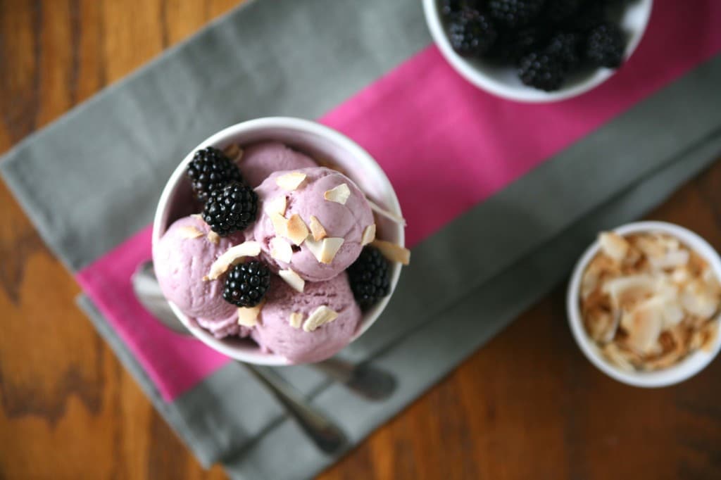 Blackberry-Coconut Ice Cream | BourbonAndHoney.com