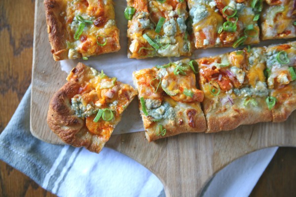 Buffalo Chicken Pizza | BourbonAndHoney.com