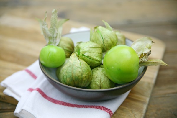 Roasted Tomatillo Salsa | BourbonAndHoney.com