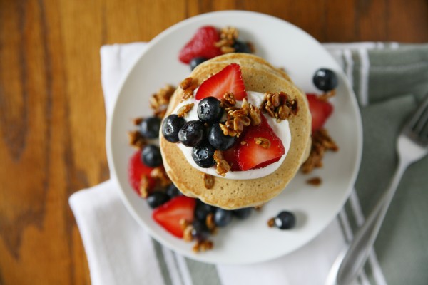 Fruit and Nut Pancakes | BourbonAndHoney.com