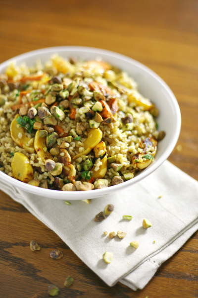 Roasted Delicata Squash with Freekeh | BourbonAndHoney.com