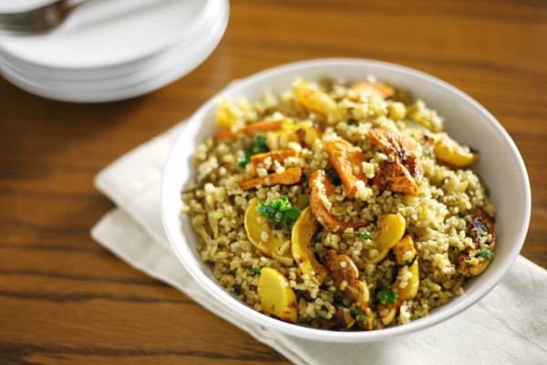 Roasted Delicata Squash with Freekeh | BourbonAndHoney.com