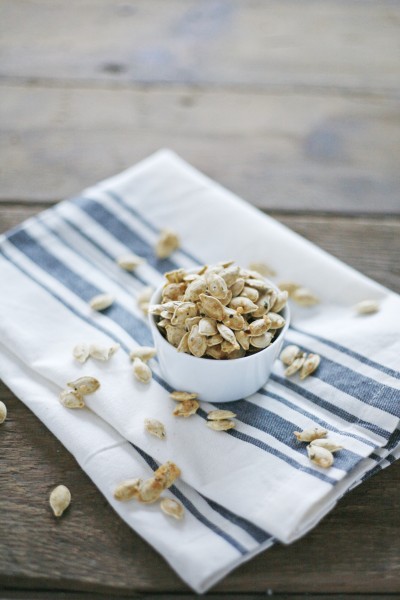 Roasted Pumpkin Seeds | BourbonAndHoney.com