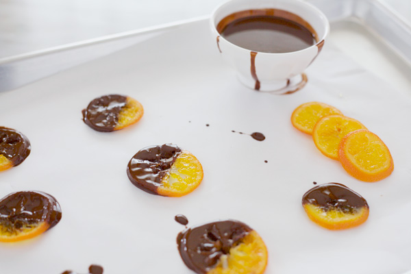 Chocolate Dipped Candied Tangerine Slices | BourbonandHoney.com