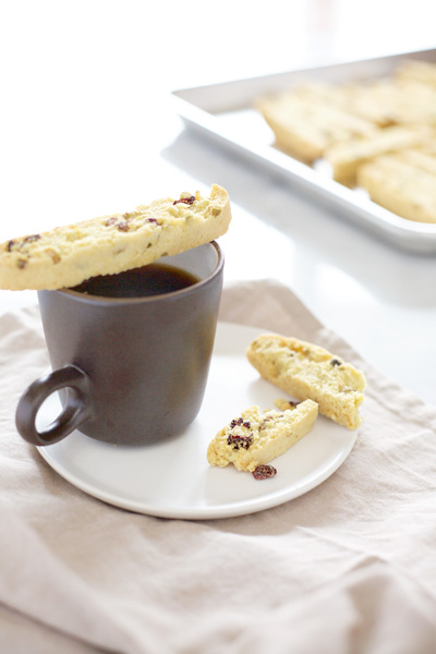 Cranberry, Orange and Pistachio Biscotti | BourbonAndHoney.com