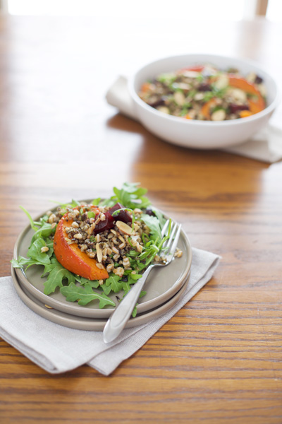 Roasted Red Kuri Squash and Wild Rice Salad | BourbonAndHoney.com