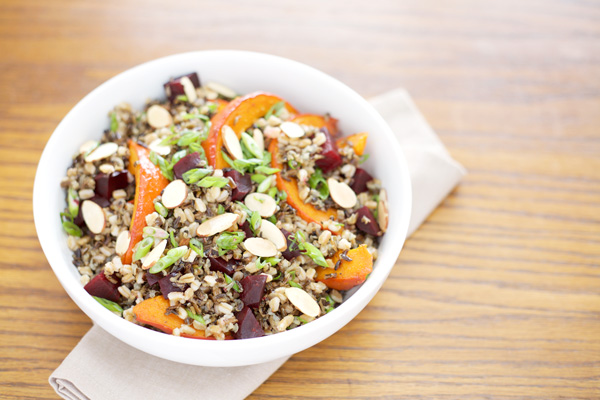 Roasted Red Kuri Squash and Wild Rice Salad | BourbonAndHoney.com