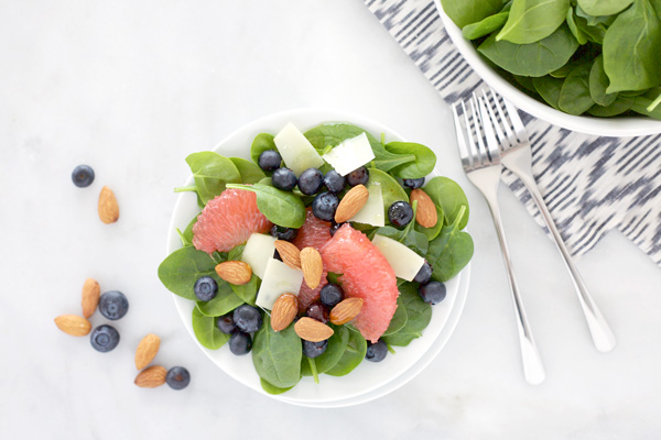 Almond, Blueberry and Grapefruit Salad | BourbonandHoney.com