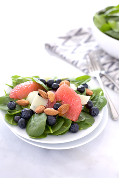 Almond, Blueberry and Grapefruit Salad | BourbonandHoney.com