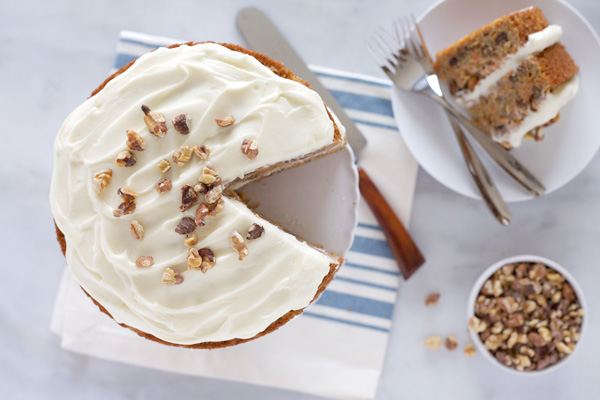 Carrot Cake with Bourbon Cream Cheese Frosting | BourbonandHoney.com