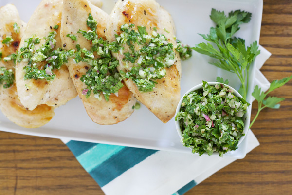 Grilled Chicken with Chimichurri | BourbonAndHoney.com