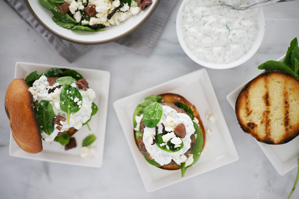 Lamb Burgers with Tzatziki Sauce | BourbonAndHoney.com