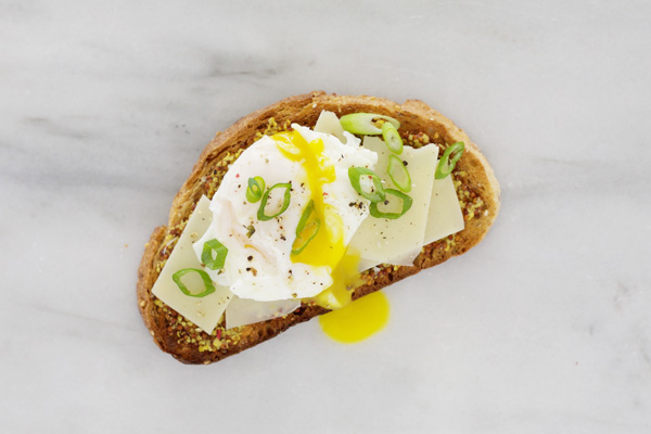 Poached Egg and Parmesan Toast | BourbonAndHoney.com