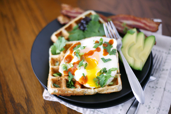 Quinoa Savory Waffles | BourbonAndHoney.com 