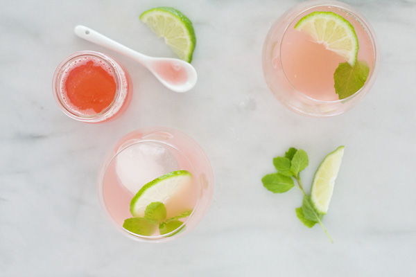 Rhubarb Gimlet | BourbonAndHoney.com 