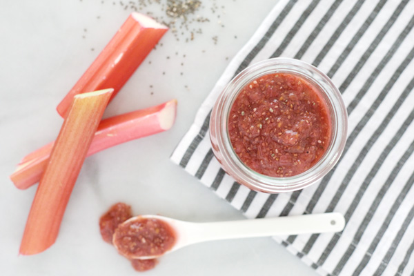 Vanilla Rhubarb Chia Jam | BourbonAndHoney.com