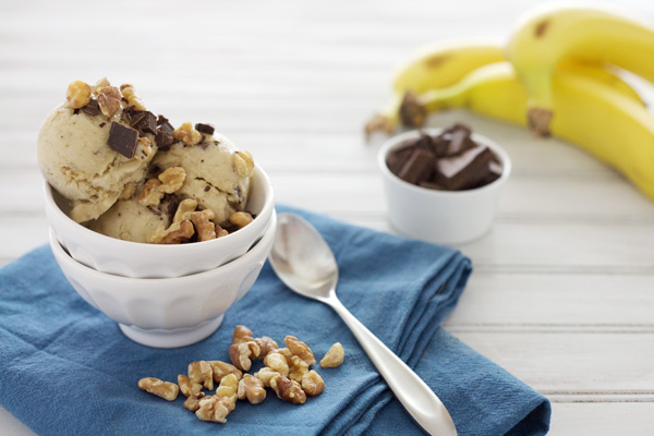 Chunky Monkey Banana Ice Cream |  BourbonandHoney.com