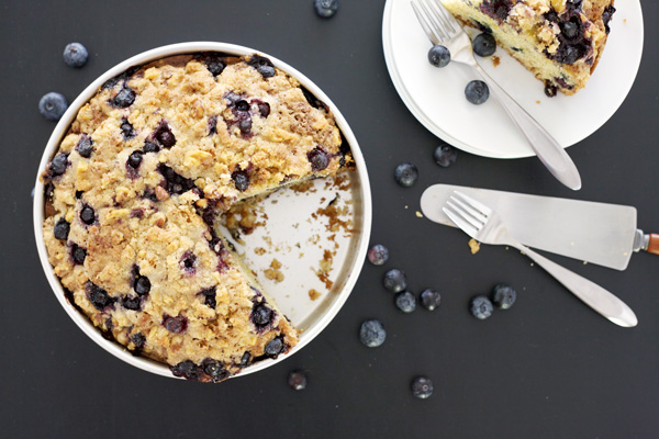 Lemon Blueberry Coffee Cake | BourbonAndHoney.com