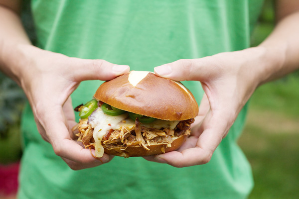 Slow Cooker Bourbon and Honey Chicken Sandwiches | BourbonandHoney.com