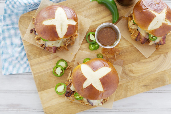 Slow Cooker Bourbon and Honey Chicken Sandwiches | BourbonandHoney.com