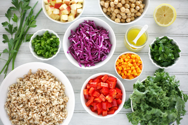 Rainbow Veggie Grain Salad | BourbonAndHoney.com