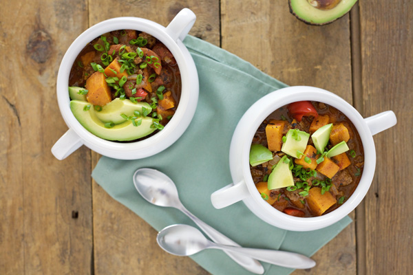 Slow Cooker Sweet Potato Chili | BourbonandHoney.com