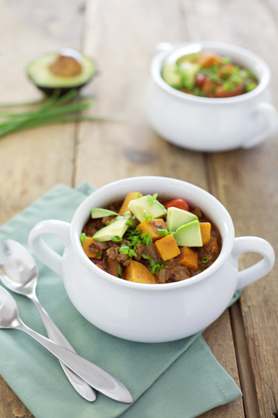 Slow Cooker Sweet Potato Chili | BourbonandHoney.com