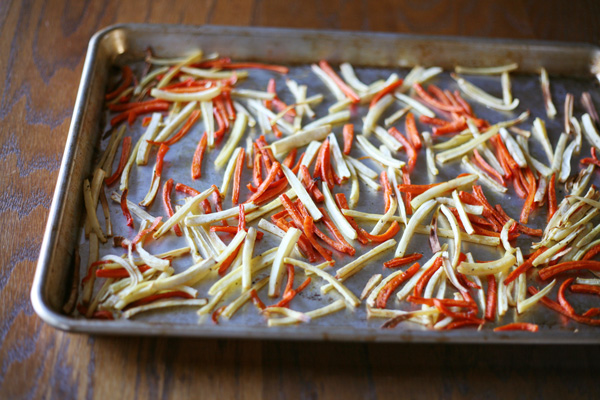 Roasted Carrots and Parsnips With Honey and Harissa | BourbonandHoney.com