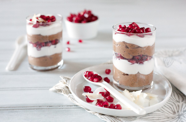 Chocolate Chia Pudding Parfait | BourbonandHoney.com