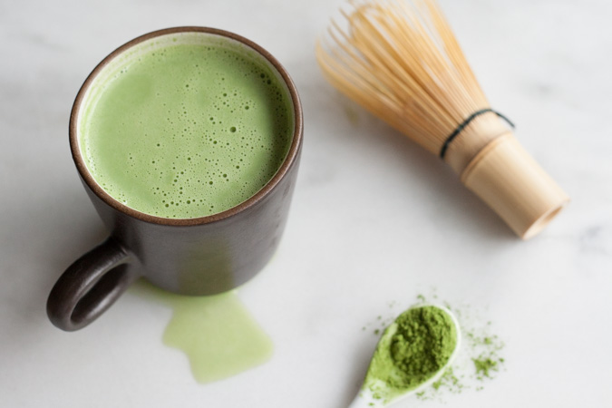 Vanilla Coconut Matcha Latte | BourbonandHoney.com