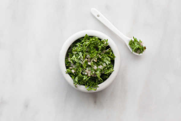 Roasted Beets with Chimichurri | BourbonandHoney.com -- A fresh Chimichurri brightens up the deep earthy flavor of the tender beets to create a flavorful side dish.