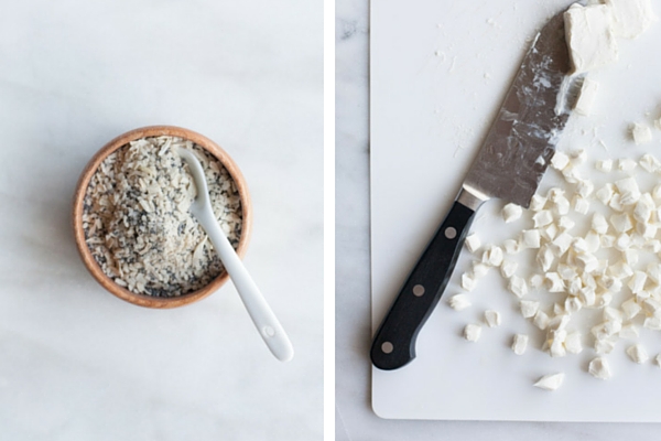 Cream Cheese Stuffed Everything Bagel Biscuits | BourbonandHoney.com -- Crunchy, salty and studded with pockets of cream cheese, these everything bagel biscuits are an impressive and delicious brunch addition.