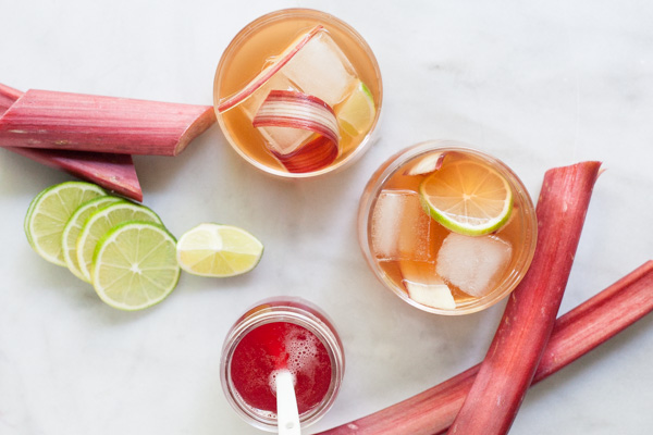 Rhubarb Old Fashioned Cocktail | BourbonandHoney.com -- Pour yourself a fresh, sweet, tart and boozy Rhubarb Old Fashioned cocktail to kick off the weekend or enjoy a summery afternoon.