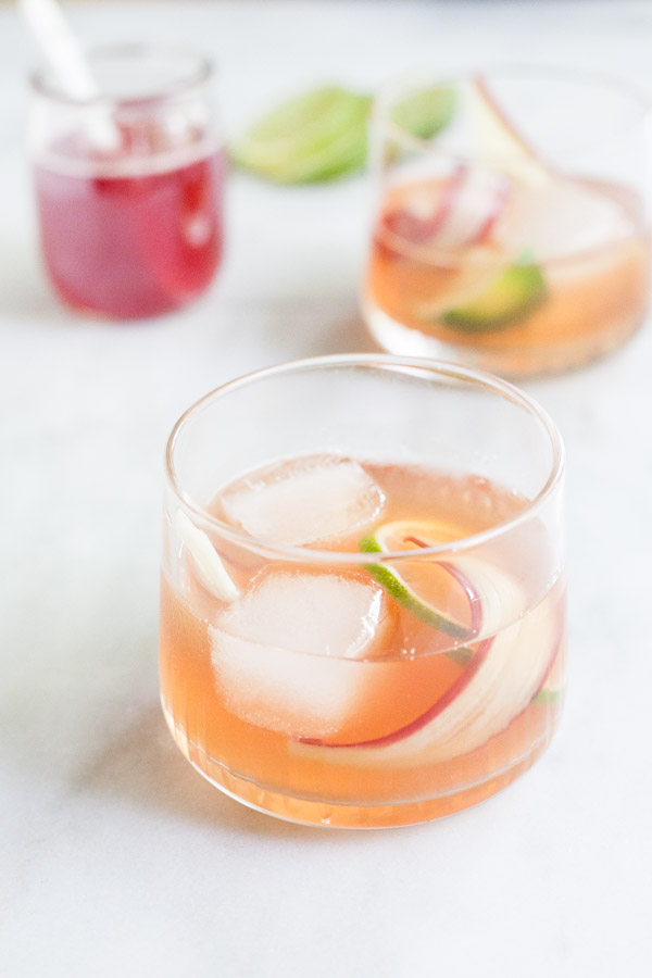 Rhubarb Old Fashioned Cocktail | BourbonandHoney.com -- Pour yourself a fresh, sweet, tart and boozy Rhubarb Old Fashioned cocktail to kick off the weekend or enjoy a summery afternoon.