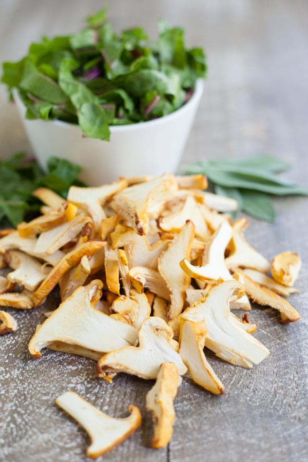 Wild Mushrooms with Wilted Greens | BourbonandHoney.com -- <yoastmark class='yoast-text-mark'><yoastmark class='yoast-text-mark'><yoastmark class='yoast-text-mark'><yoastmark class='yoast-text-mark'><yoastmark class='yoast-text-mark'>Flavored with browned butter and sage, these Wild Mushrooms with Wilted Greens are a tasty side dish or easy dinner served with rice or pasta.</yoastmark></yoastmark></yoastmark></yoastmark></yoastmark> | - Click through to read the full post or Repin to find later!