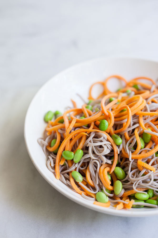 Sweet Potato and Soba Noodles with Spicy Peanut Sauce | BourbonandHoney.com -- Sweet Potato and Soba Noodles with Spicy Peanut Sauce.