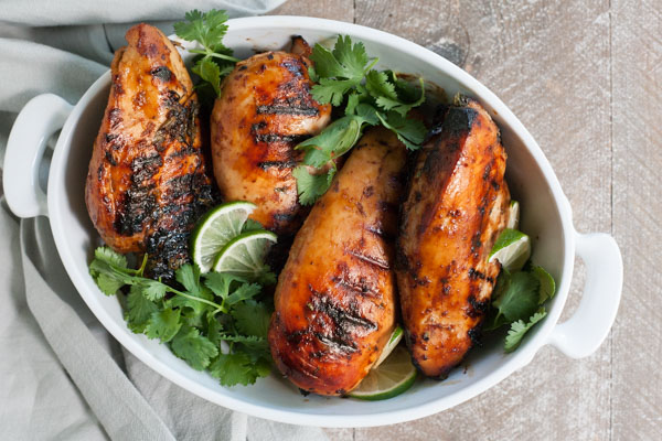 Bourbon and Honey Cilantro Lime Chicken | BourbonandHoney.com -- This make-ahead Bourbon and Honey Cilantro Lime Chicken is a flavorful twist on an old favorite and perfect for a weeknight dinner or weekend party!