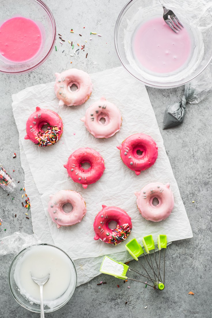 Baked Kitty Cat Doughnuts | Hapanom