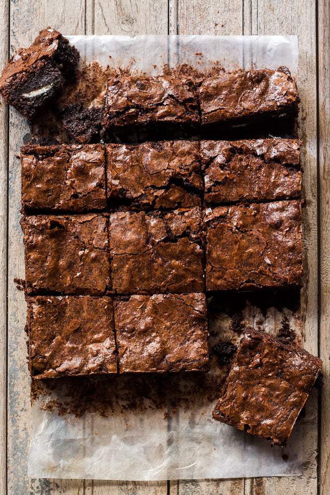 Oreo Stuffed Double Chocolate Brownies | My Food Story