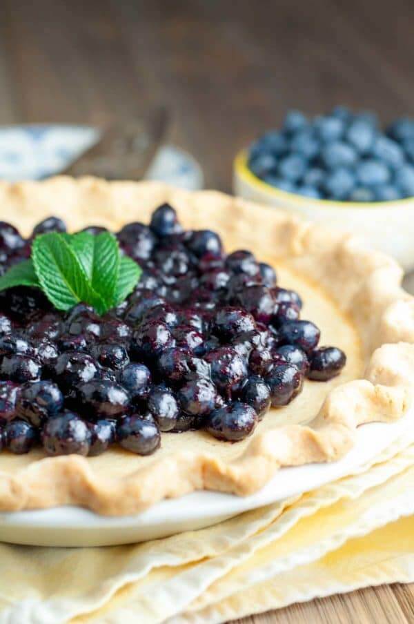 Blueberry Buttermilk Pie | MamaGourmand