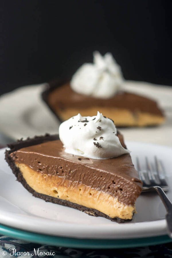 Chocolate Peanut Butter No Bake Pie | Flavor Mosaic