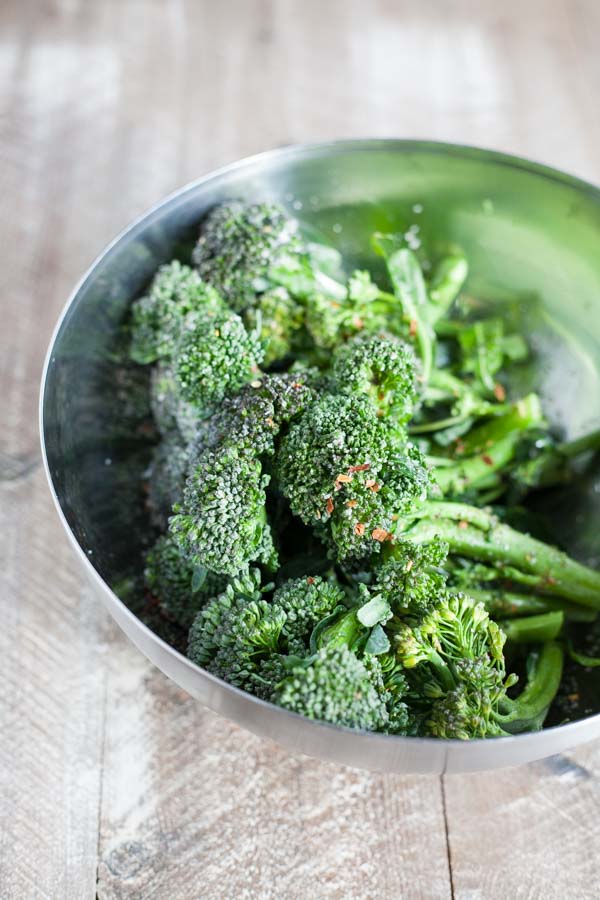 Easy Roasted Broccolini | BourbonandHoney.com -- This easy Roasted Broccolini is a super simple side dish recipe for weeknight dinners, brown bag lunches or snacking right from the sheet pan!