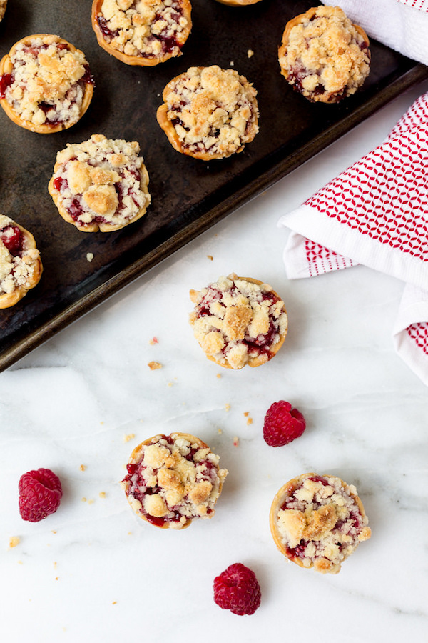 Miniature Apple Raspberry Pies | Striped Spatula