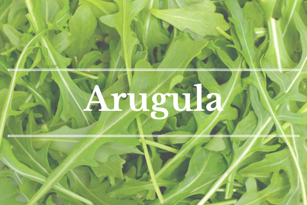 What's in Season: Arugula | BourbonandHoney.com --From apricots, arugula and kohlrabi to strawberries and peas this ‘What’s in Season’ feature is a collection of the best fruits, veggies and recipes for the month of May.