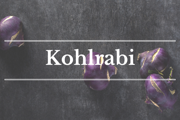 What's in Season: Kohlrabi | BourbonandHoney.com --From apricots, arugula and kohlrabi to strawberries and peas this ‘What’s in Season’ feature is a collection of the best fruits, veggies and recipes for the month of May.