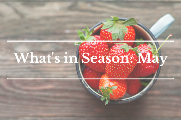 What's in Season: May | BourbonandHoney.com --From apricots, arugula and kohlrabi to strawberries and peas this ‘What’s in Season’ feature is a collection of the best fruits, veggies and recipes for the month of May.