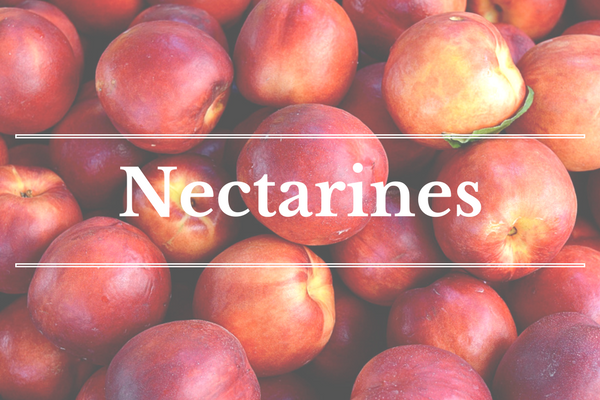 What's in Season: Nectarines | BourbonandHoney.com --From apricots, arugula and kohlrabi to strawberries and peas this ‘What’s in Season’ feature is a collection of the best fruits, veggies and recipes for the month of May.
