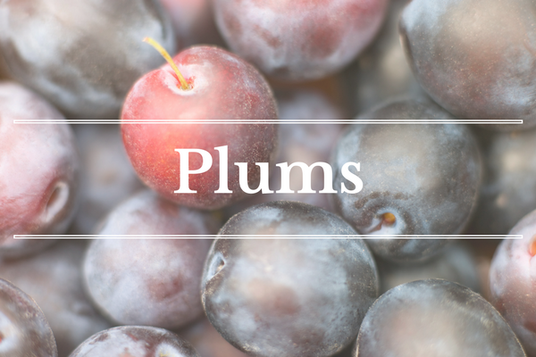 What's in Season: Plums | What's in Season: May | BourbonandHoney.com --From apricots, arugula and kohlrabi to strawberries and peas this ‘What’s in Season’ feature is a collection of the best fruits, veggies and recipes for the month of May.