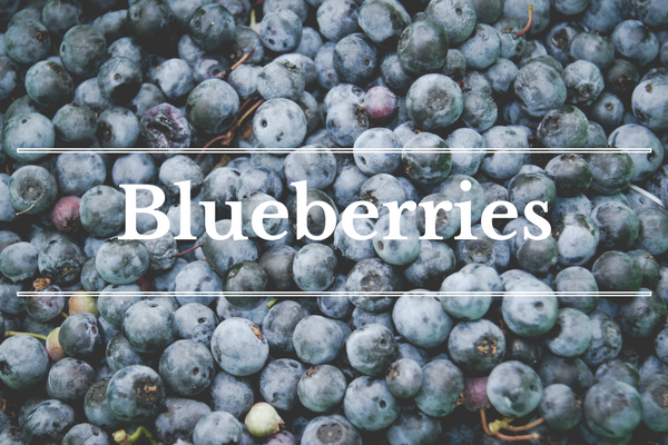 What's in Season: Blueberries | BourbonandHoney.com -- From mangos and cucumbers to blackberries and swiss chard this ‘What’s in Season’ feature is a collection of the best fruits, veggies and recipes for the month of June.